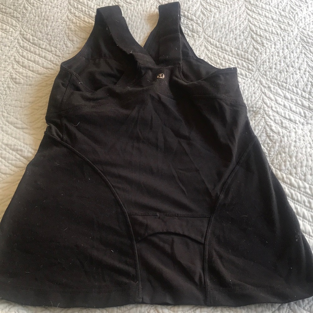 Used Lululemon athletics black tank with mesh back